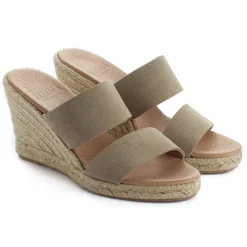Abarca Shoes Alpargatas Con Cuñas^Alpargatas Cuna Piel Cabrera Piedra