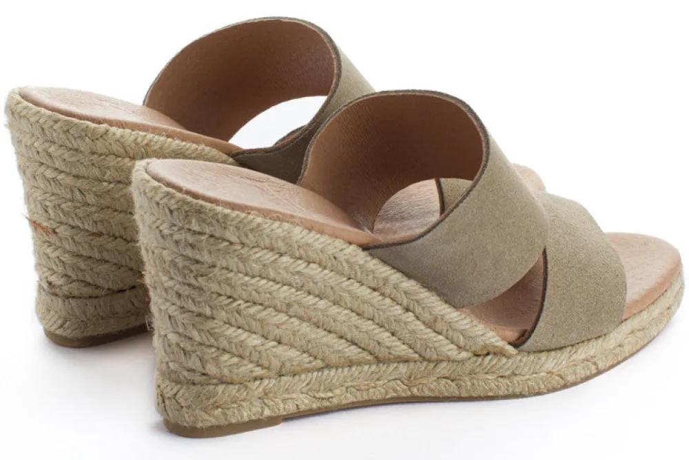 Abarca Shoes Alpargatas Con Cuñas^Alpargatas Cuna Piel Cabrera Piedra