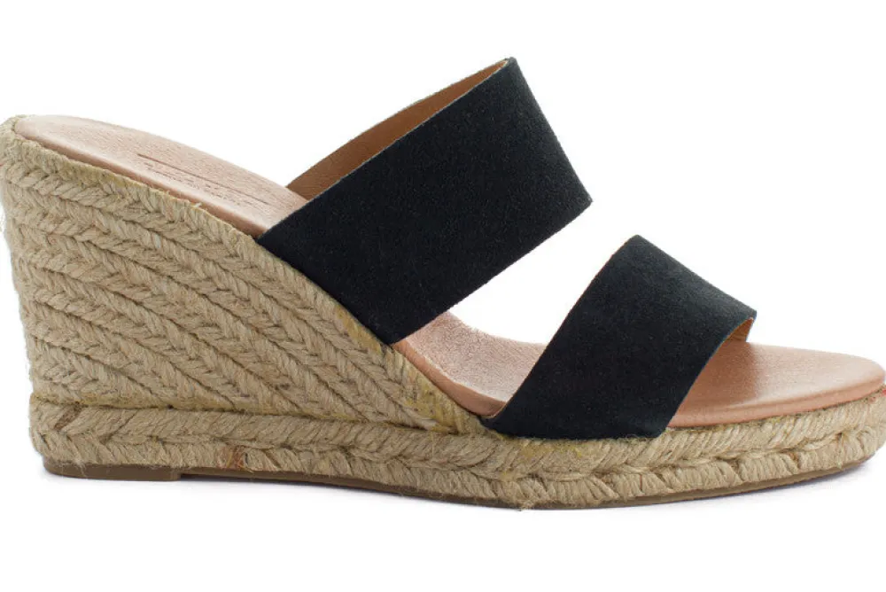 Abarca Shoes Alpargatas De Verano^Alpargatas Cuna Piel Cabrera Negro