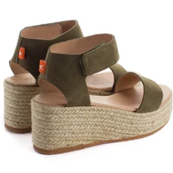 Abarca Shoes Alpargatas Con Cuñas^Alpargatas Cuna Piel Mallorca Kaki 717