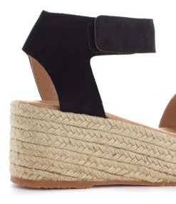 Abarca Shoes Alpargatas Con Cuñas^Alpargatas Cuna Piel Mallorca Negro