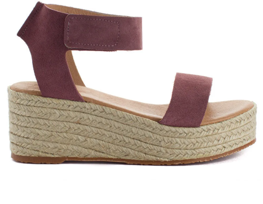 Abarca Shoes Alpargatas Con Cuñas^Alpargatas Cuna Piel Mallorca Morado