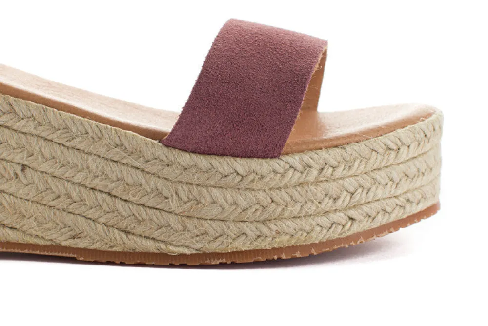 Abarca Shoes Alpargatas Con Cuñas^Alpargatas Cuna Piel Mallorca Morado