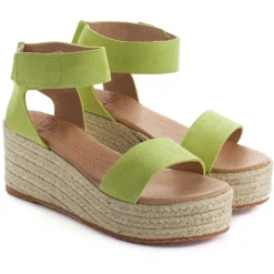 Abarca Shoes Alpargatas Con Cuñas^Alpargatas Cuna Piel Mallorca Pistacho