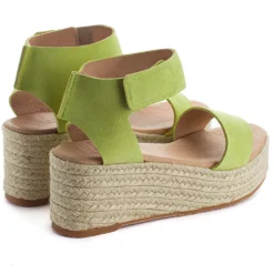 Abarca Shoes Alpargatas Con Cuñas^Alpargatas Cuna Piel Mallorca Pistacho