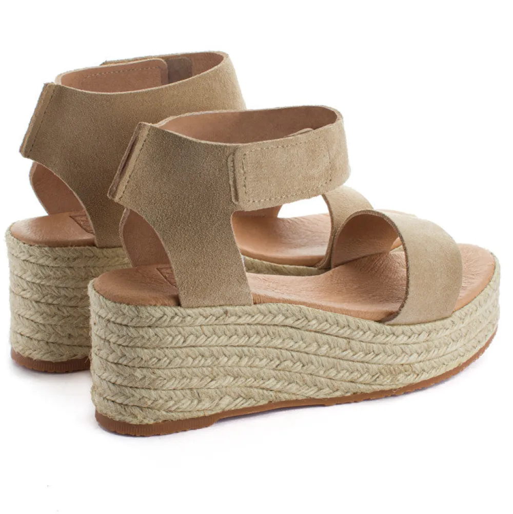 Abarca Shoes Alpargatas Con Cuñas^Alpargatas Cuna Piel Mallorca Beige