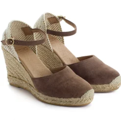 Abarca Shoes Alpargatas Con Cuñas^Alpargatas Cuna Piel Radel Topo