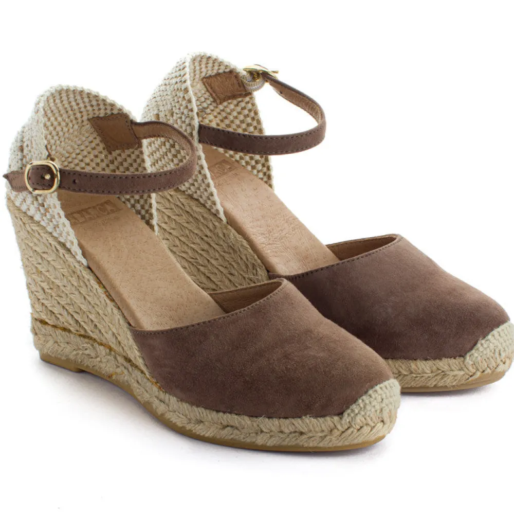 Abarca Shoes Alpargatas Con Cuñas^Alpargatas Cuna Piel Radel Topo