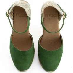 Abarca Shoes Alpargatas Con Cuñas^Alpargatas Cuna Piel Radel Verde