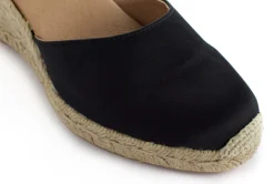 Abarca Shoes Alpargatas Con Cuñas^Alpargatas Cuna Raso Radel Negro