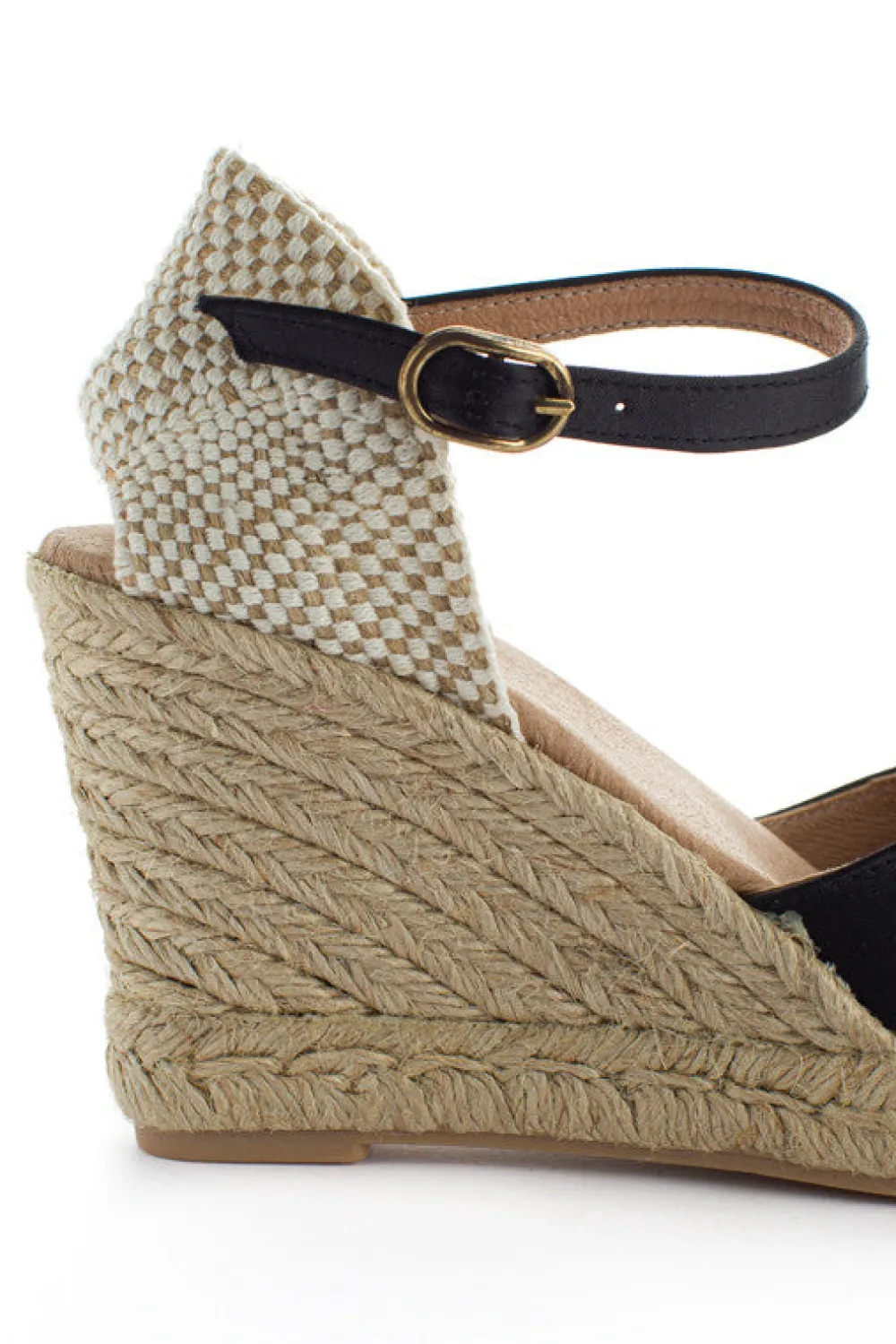 Abarca Shoes Alpargatas Con Cuñas^Alpargatas Cuna Raso Radel Negro