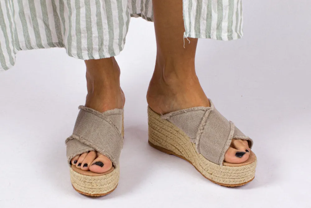 Abarca Shoes Alpargatas Con Cuñas^Alpargatas Cuna Rodas Panna