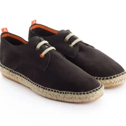 Abarca Shoes Alpargatas Con Cordones^Blucher Piel Antracita 852
