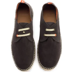 Abarca Shoes Alpargatas De Verano^Blucher Piel Antracita 852