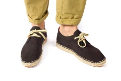 Abarca Shoes Alpargatas De Verano^Blucher Piel Antracita 852