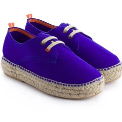 Abarca Shoes Alpargatas De Verano^Blucher Piel Azul Klein