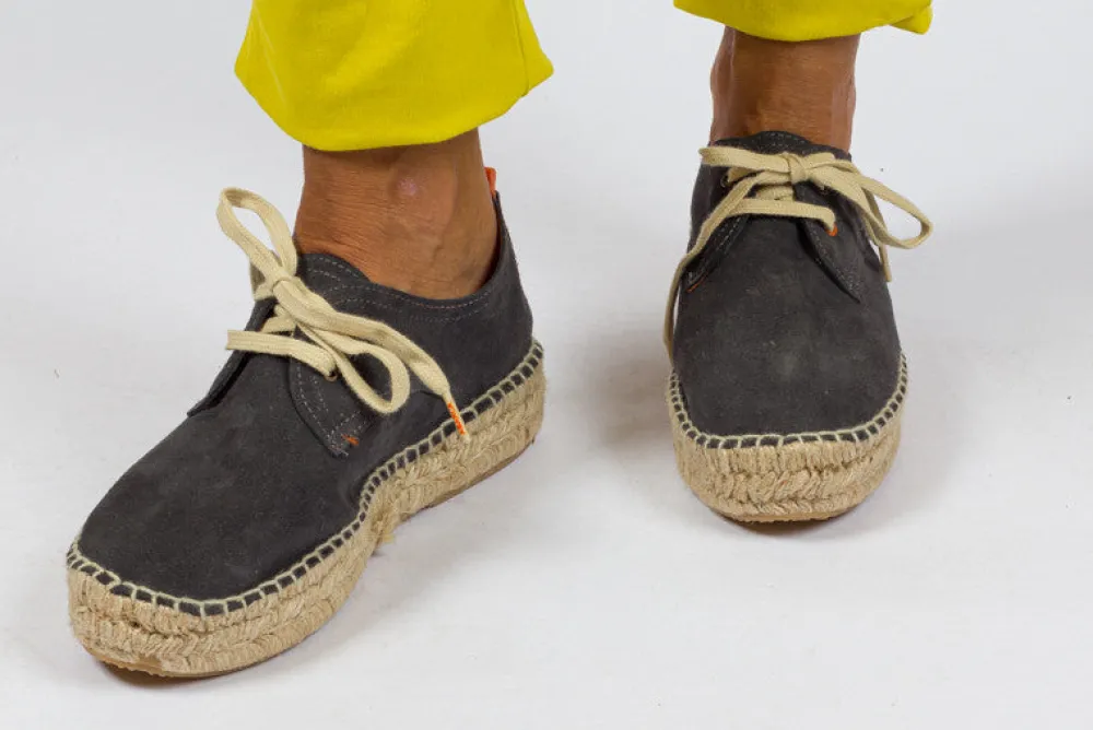 Abarca Shoes Alpargatas Con Cordones^Blucher Piel Basalto