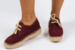 Abarca Shoes Alpargatas Con Cordones^Blucher Piel Berenjena