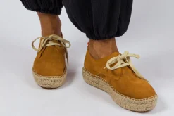 Abarca Shoes Alpargatas Con Cordones^Blucher Piel Camel
