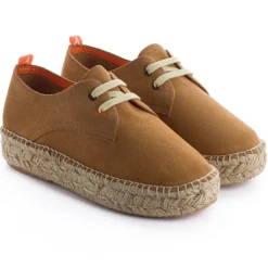 Abarca Shoes Alpargatas De Verano^Blucher Piel Camel
