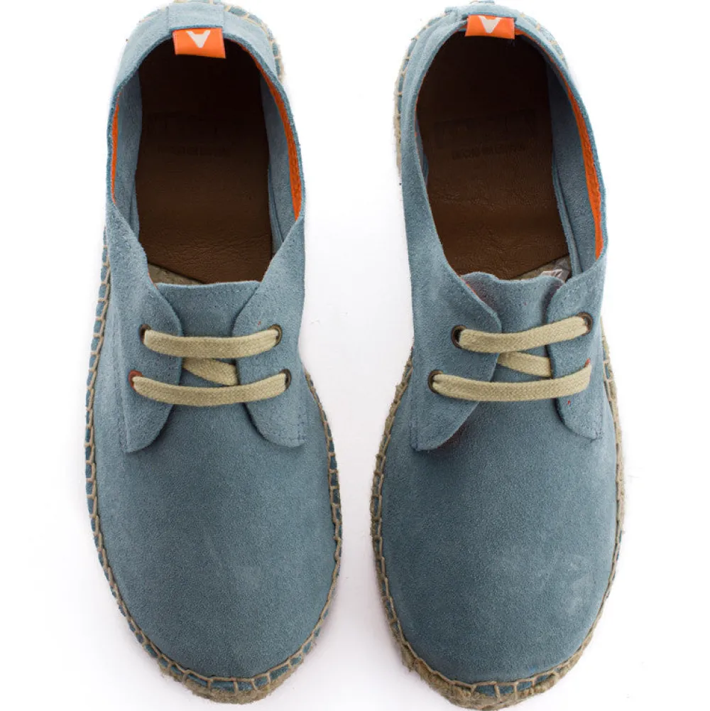 Abarca Shoes Alpargatas De Verano^Blucher Piel Celeste