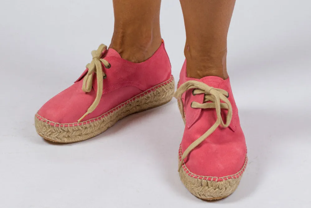 Abarca Shoes Alpargatas De Verano^Blucher Piel Chicle