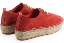 Abarca Shoes Alpargatas Con Cordones^Blucher Piel Coral