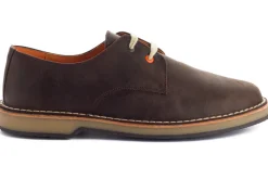 Abarca Shoes Zapatos De Piel^Blucher Piel Encerada Cafe