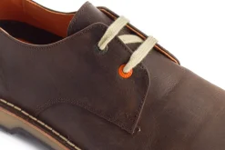 Abarca Shoes Zapatos De Piel^Blucher Piel Encerada Cafe