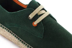 Abarca Shoes Alpargatas De Verano^Blucher Piel Esmeralda