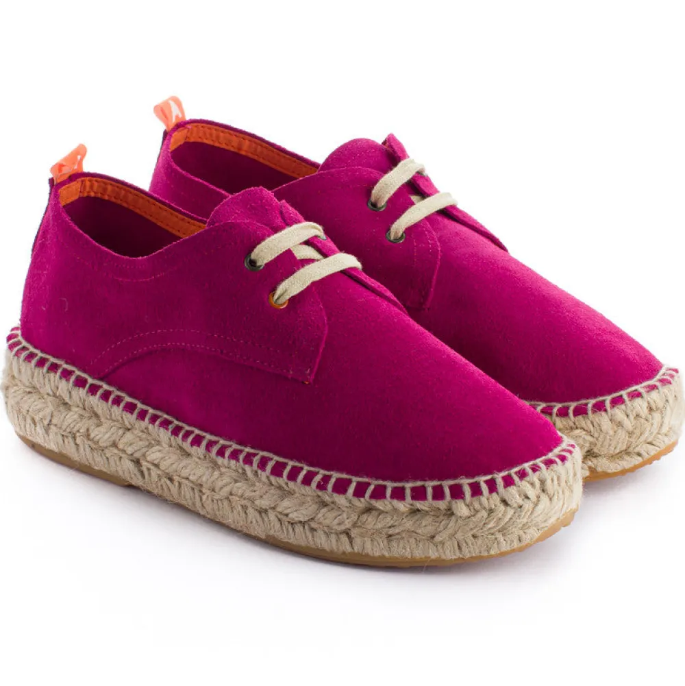 Abarca Shoes Alpargatas De Verano^Blucher Piel Fucsia