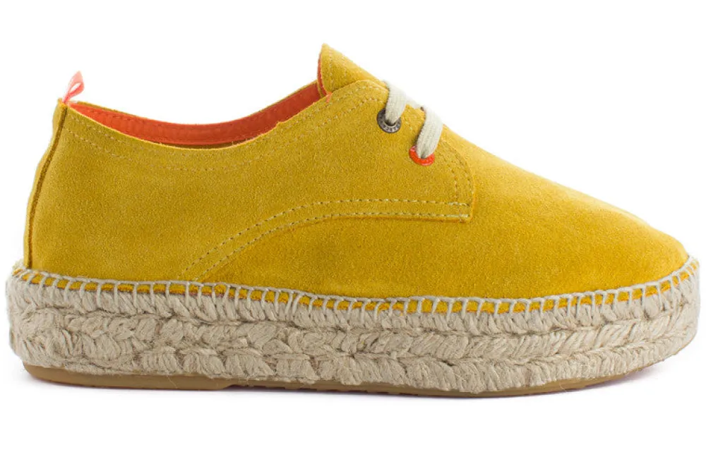 Abarca Shoes Alpargatas De Verano^Blucher Piel Limon