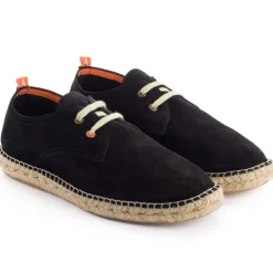 Abarca Shoes Alpargatas De Verano^Blucher Piel Negro