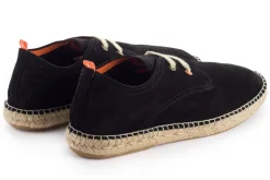 Abarca Shoes Alpargatas De Verano^Blucher Piel Negro