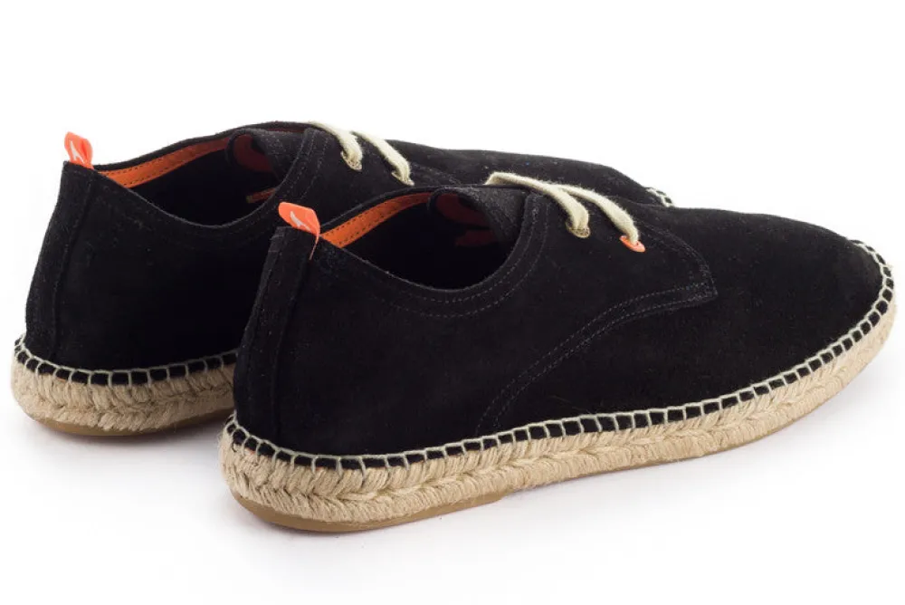 Abarca Shoes Alpargatas De Verano^Blucher Piel Negro