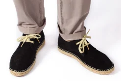 Abarca Shoes Alpargatas De Verano^Blucher Piel Negro
