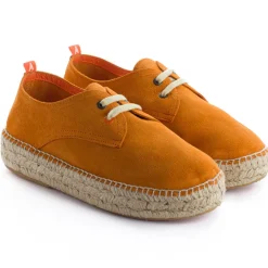 Abarca Shoes Alpargatas Con Cordones^Blucher Piel Orange