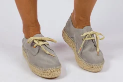 Abarca Shoes Alpargatas Con Cordones^Blucher Piel Perla 823