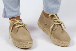 Abarca Shoes Alpargatas De Verano^Blucher Piel Piedra