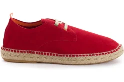 Abarca Shoes Alpargatas Blucher^Blucher Piel Rojo