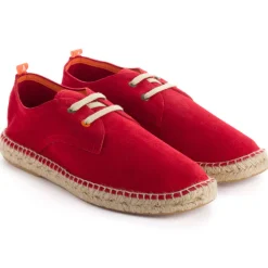 Abarca Shoes Alpargatas Blucher^Blucher Piel Rojo