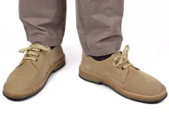 Abarca Shoes Zapatos Blucher^Blucher Piel Serraje Beige