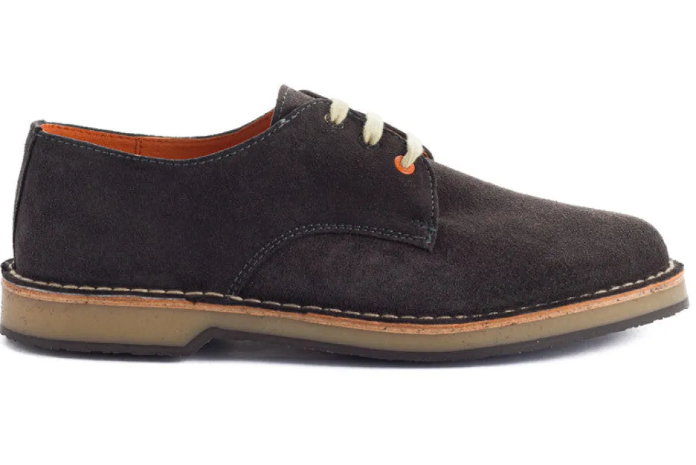 Abarca Shoes Zapatos De Piel^Blucher Piel Serraje Gris
