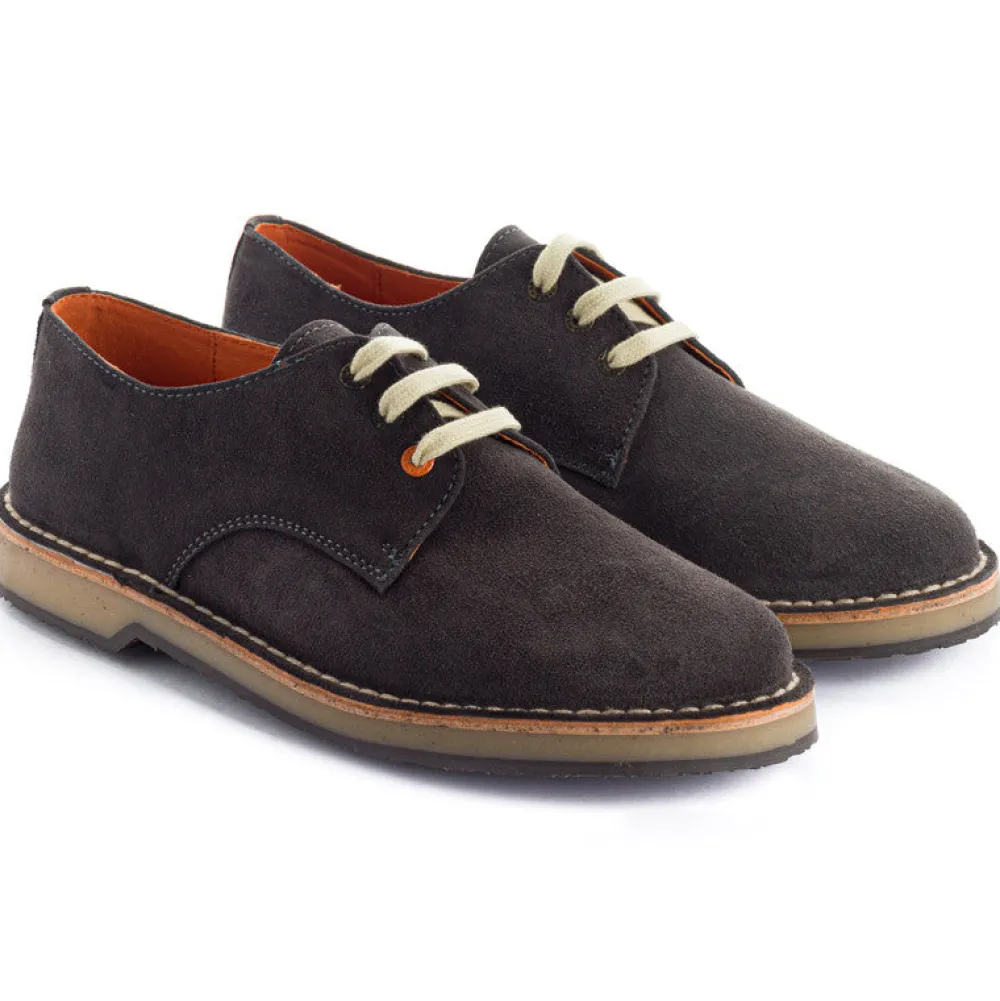 Abarca Shoes Zapatos De Piel^Blucher Piel Serraje Gris
