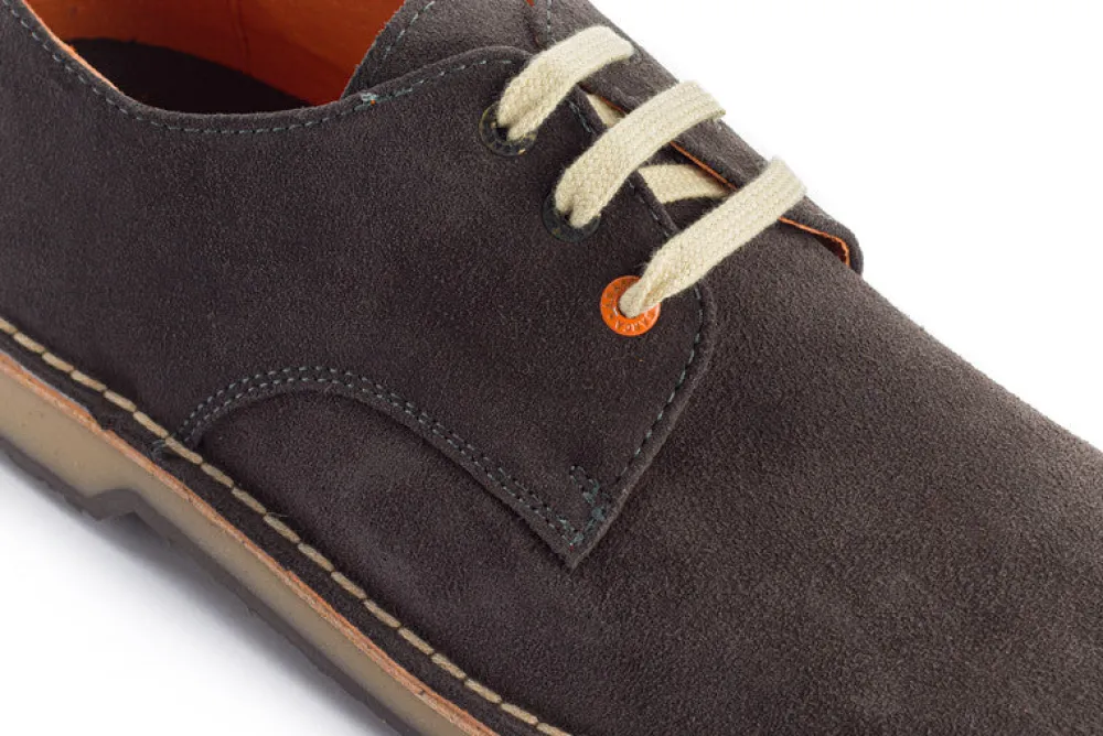 Abarca Shoes Zapatos De Piel^Blucher Piel Serraje Gris
