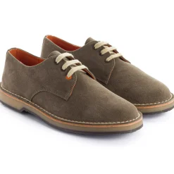 Abarca Shoes Zapatos De Piel^Blucher Piel Serraje Gris Verde