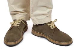 Abarca Shoes Zapatos De Piel^Blucher Piel Serraje Gris Verde