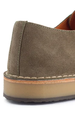 Abarca Shoes Zapatos De Piel^Blucher Piel Serraje Gris Verde