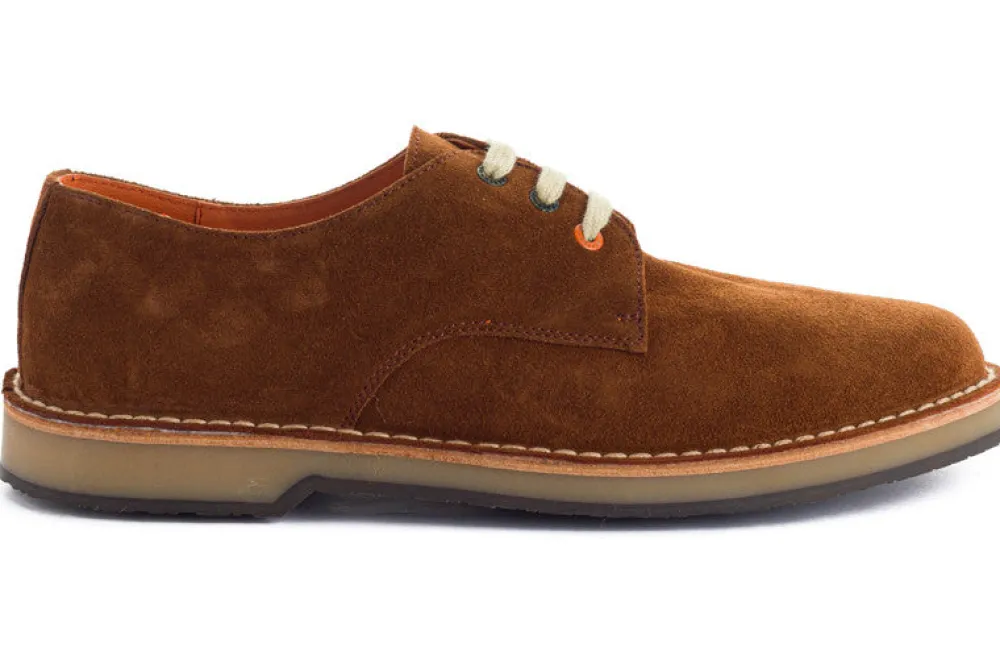 Abarca Shoes Zapatos De Piel^Blucher Piel Serraje Marron