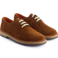 Abarca Shoes Zapatos De Piel^Blucher Piel Serraje Marron